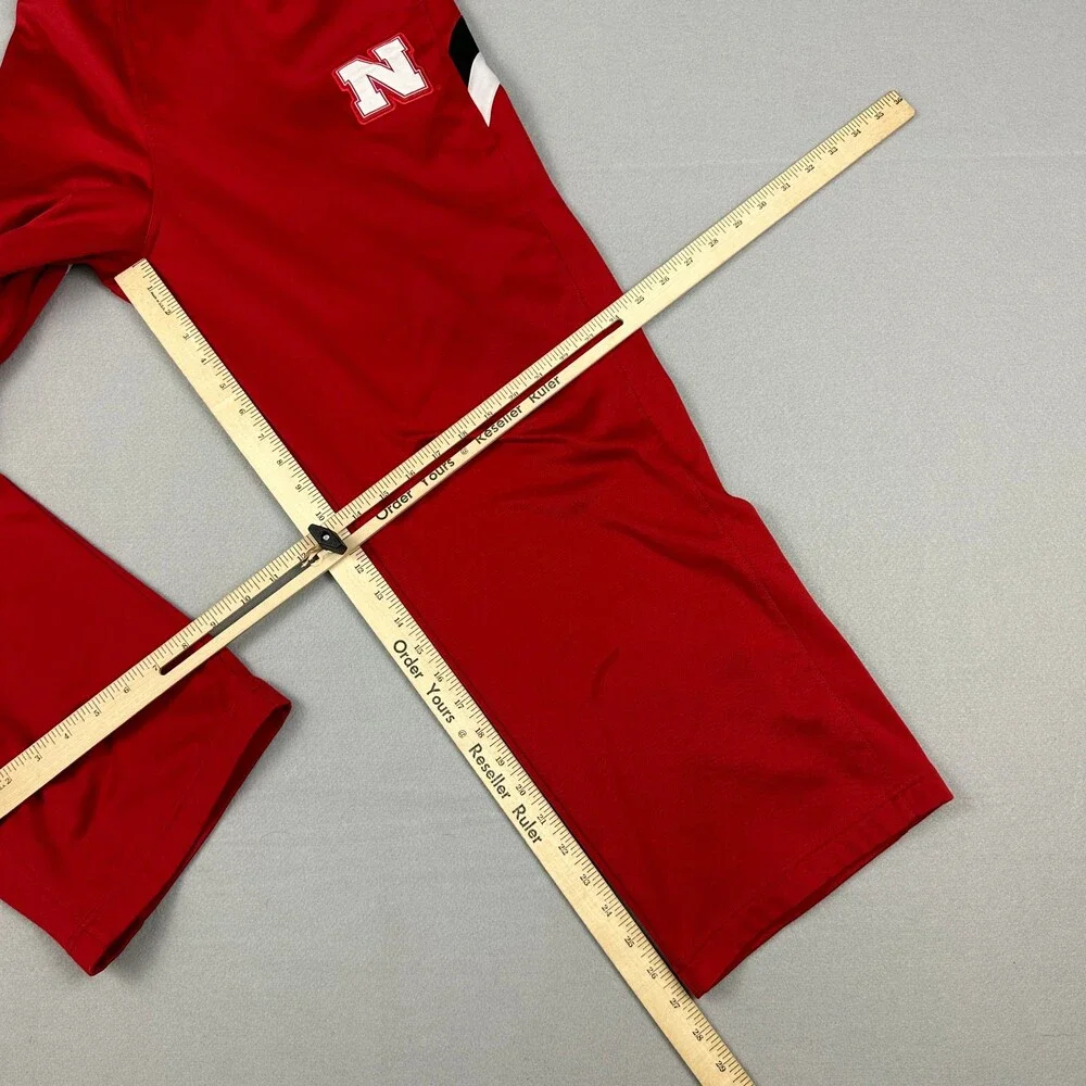 Nebraska Cornhuskers Pants Men 58 Large Red White Adidas NCAA Basketball L